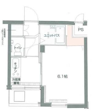 ロアール本郷東大前 4階 1Kの間取り