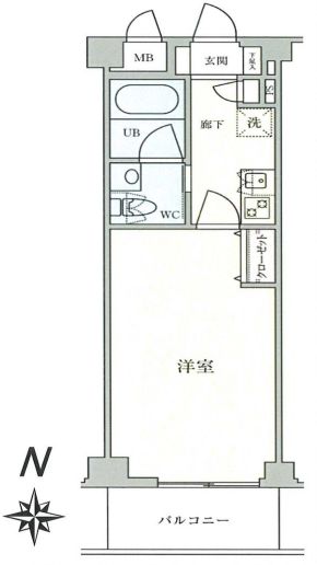 リエール本郷 3階 1Kの間取り