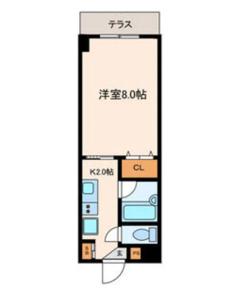 小石川ガーデンハウス 1階 1Kの間取り