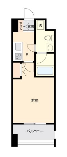 ドゥーエ茗荷谷 3階 1Kの間取り