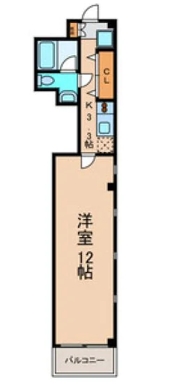 センタービレッジ千駄木 2階 1Kの間取り