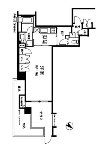 グランスイート文京千石 1階 1Kの間取り