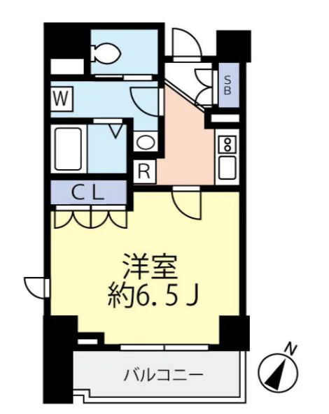 スカイコート文京新大塚 4階 1Kの間取り
