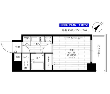 ステージファースト本駒込 12階 1Kの間取り