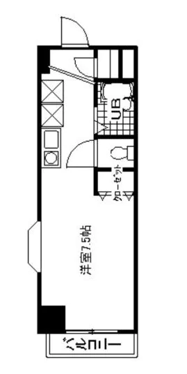 コート富士館 2階 1Rの間取り