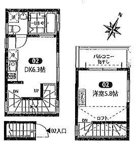 グランエッグス新大塚W 3階 1DKの間取り