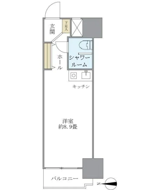 パレ・ドール文京メトロプラザⅠ 5階 1Rの間取り
