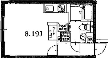 ALERO白山Ⅱ　 3階 1Rの間取り