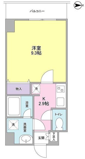 ヒルサイド御茶ノ水 6階 1Kの間取り