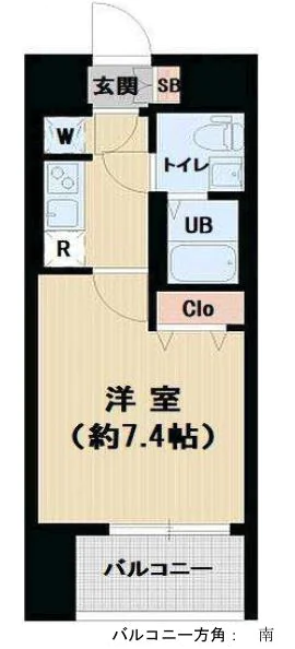 AXAS文京関口(アクサス文京関口) 10階 1Kの間取り