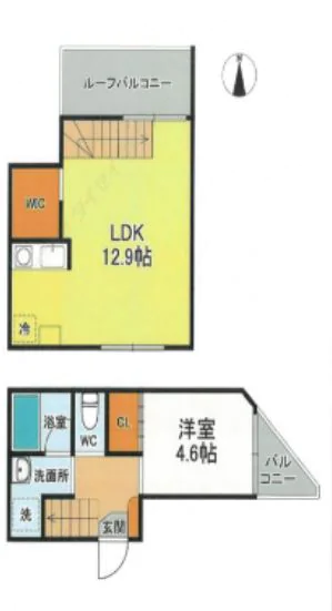 HJ PLACE OTSUKA 4階 1LDKの間取り