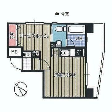 シルフィ目白台 4階 1SKの間取り