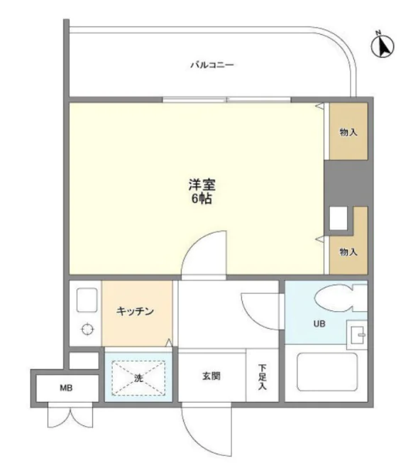 アドリーム文京動坂 3階 1Kの間取り