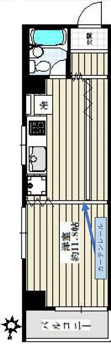 ウスダム・コーヅ池之端ハイツ 3階 1Rの間取り