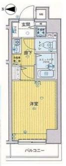 メインステージ護国寺 6階 1Rの間取り