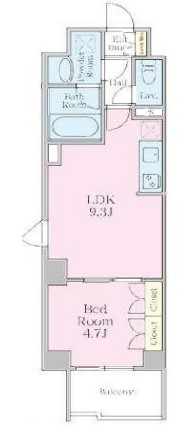 Apru（エプル） 4階 1LDKの間取り