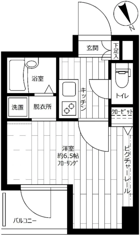 ステージグランデ文京小石川 8階 1Kの間取り