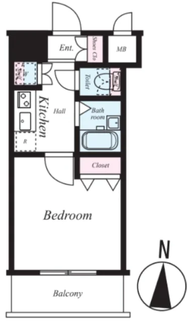 ヴィーダ御茶ノ水 8階 1Kの間取り
