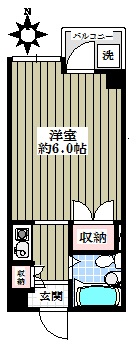 テラス本郷 3階 1Kの間取り