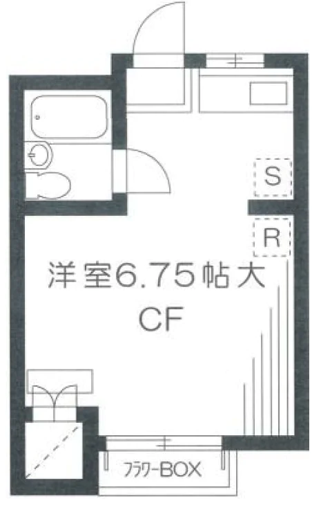 メゾン井上(西片) 2階 1Rの間取り