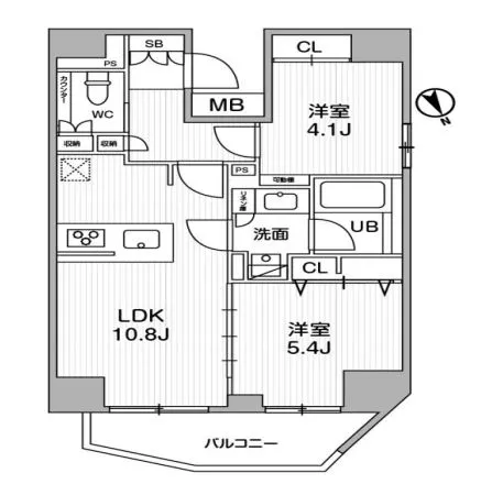 SYFORME江戸川橋【シーフォルム江戸川橋】 702階 2LDKの間取り