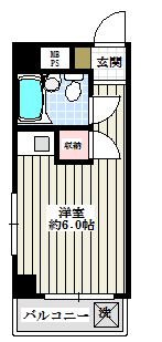 新井マンション（本郷） 2階 1Rの間取り