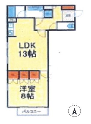 イトーピアアクシス千駄木 1階 1LDKの間取り