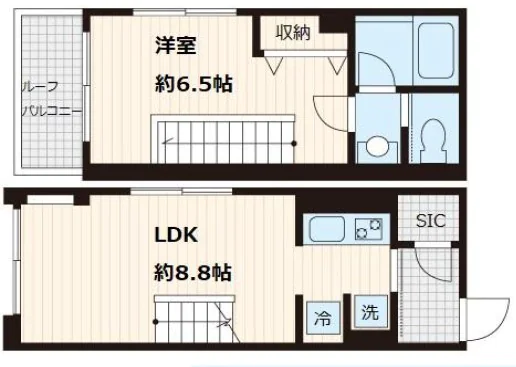【新築】Fullea本郷(フレア本郷) 4階 1LDKの間取り