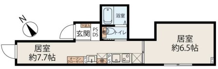Alivio千石（アリビオ千石） 1階 1DKの間取り