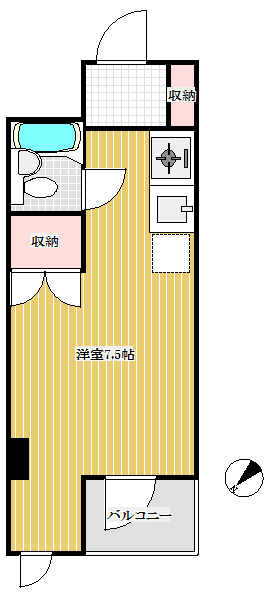 岡田ビル（湯島） 5階 1Rの間取り