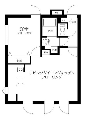 LAPIS本郷（ラピスホンゴウ） 2階 1LDKの間取り