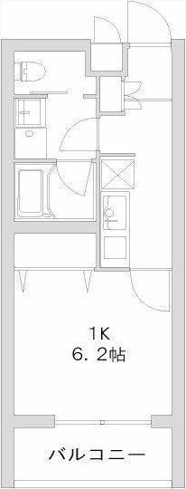 フジヨシ文京千石 4階 1Kの間取り