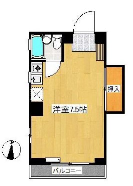 ロジェ駒 3階 1Rの間取り