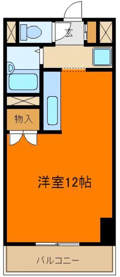 本郷ハイホーム　 10階 1Rの間取り