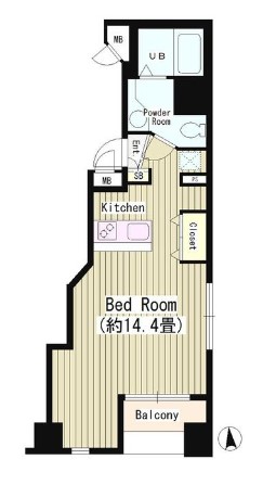 K's麹町 2階 1Rの間取り