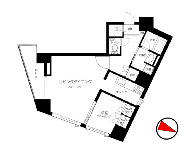 DeLCCS白山（旧：ＨＡＫＵＳＡＮ　ＥＡＳＴ（ハクサンイースト）） 10階 1LDKの間取り