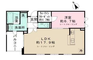 【築浅】アギー弥生 2階 1LDKの間取り