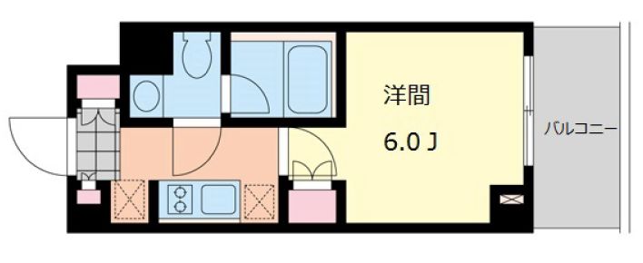 エスティメゾン千石 2階 1Kの間取り