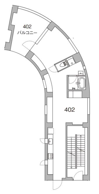 【新築】天神町place 4階 1Rの間取り