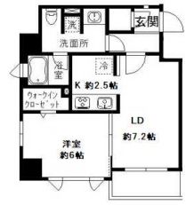 【築浅】コートヒル本郷 6階 1LDKの間取り