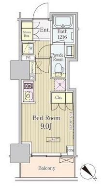 パークアクシス御茶ノ水 6階 1Rの間取り