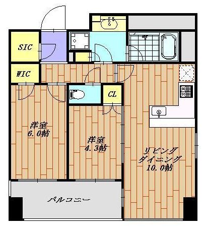 クラッシィハウス本郷コンフォルテ 6階 2LDKの間取り
