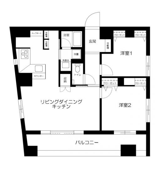フォレストヒルズ小日向 10階 2LDKの間取り