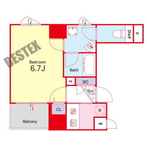 パレステュディオ御茶ノ水湯島駅前 3階 1Kの間取り