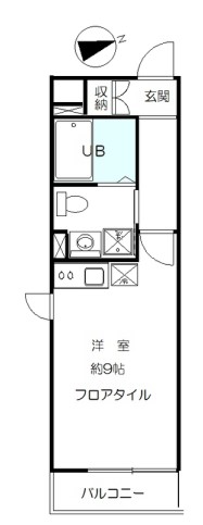 【築浅】ファビオ東大前 4階 1Rの間取り