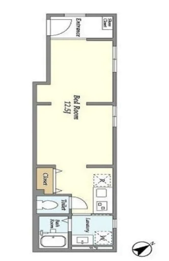 The Residence 文京本郷 1階 1Rの間取り