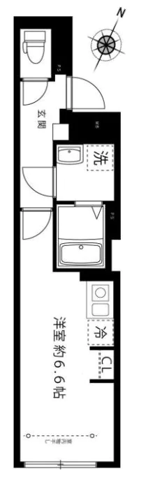 サンフォレスタ文京大塚 3階 1Rの間取り