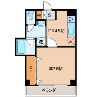 マンションかねき 5階 1DKの間取り