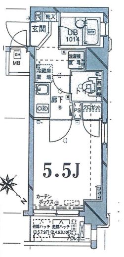 シンシア護国寺ステーションプラザ 10階 1Kの間取り