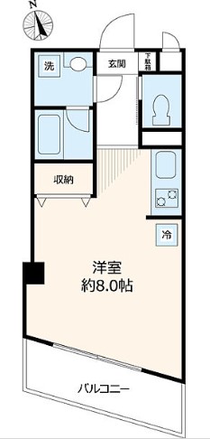 パルク茗荷谷 1階 1Rの間取り